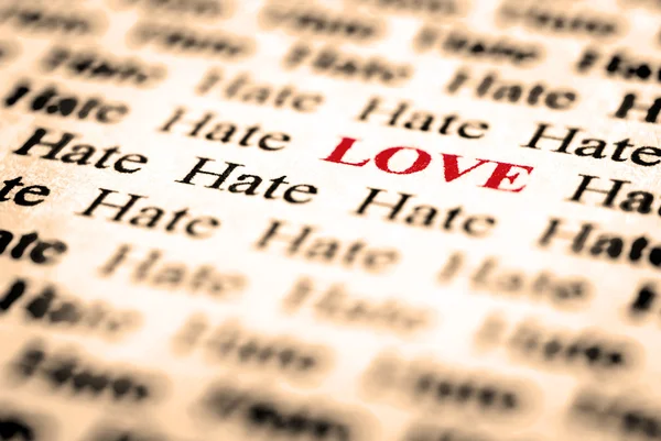 Любов & ненависть — стокове фото