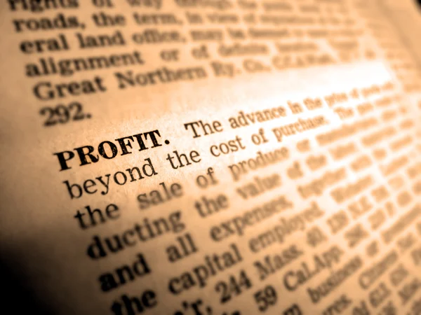 Definition of Profit — Stock Photo, Image
