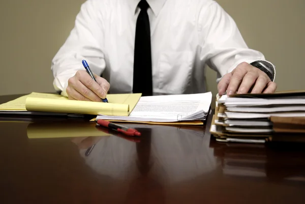 Business Man at Desk Stock Photo