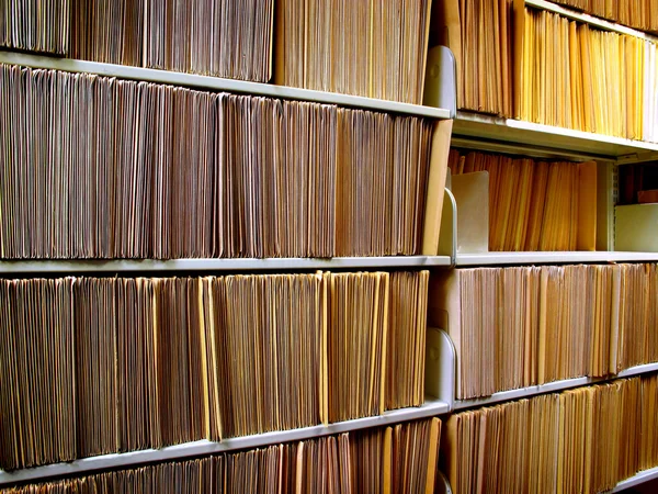 File Folders on Shelf — Stock Photo, Image