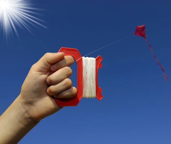Flying a Kite — Stock Photo, Image