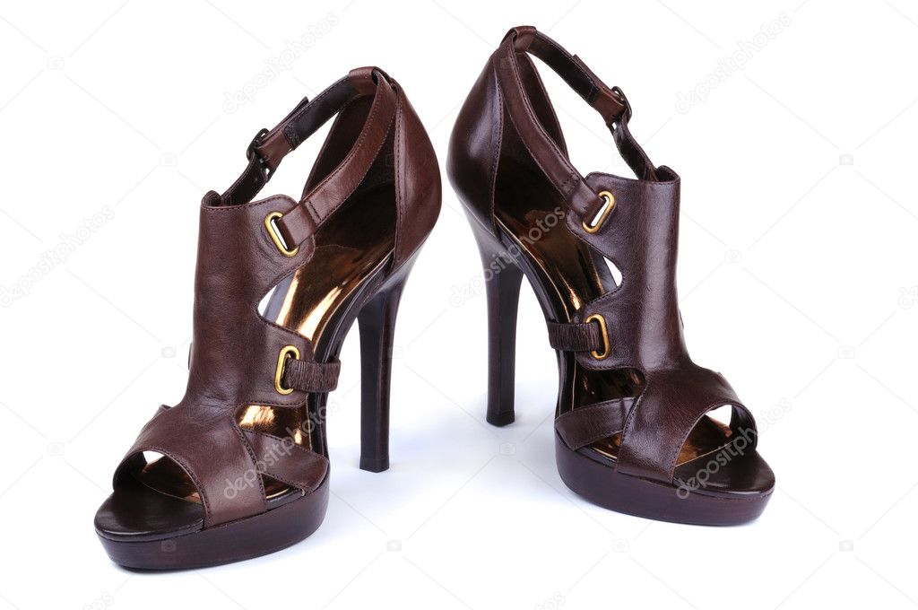 Brown woman shoes