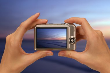 Camera sunset clipart