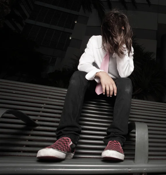 Deprimido joven adolescente —  Fotos de Stock