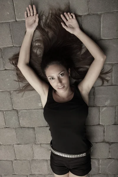 Woman laid out — Stock Photo, Image