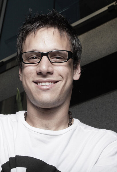 Handsome man with glasses