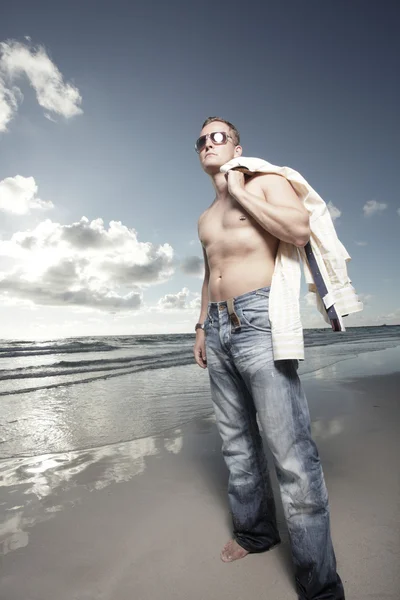 Stock image Model on the beach