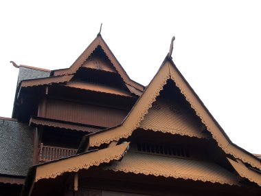 Teak house roof clipart