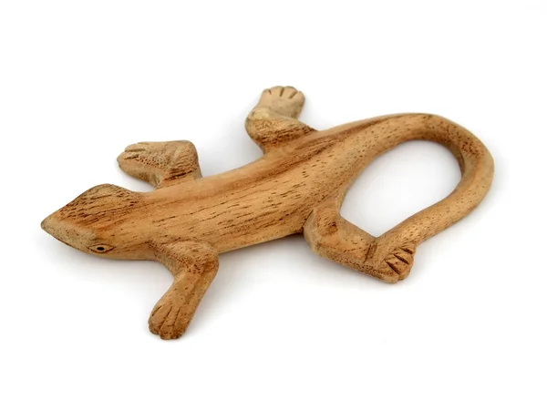 Dřevěný gecko — Stock fotografie