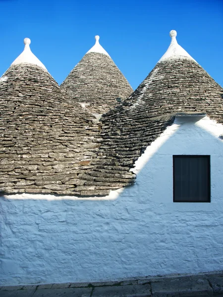 Traditionella hus i Apulien, Italien — Stockfoto