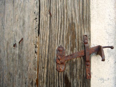 Ancient door lock clipart