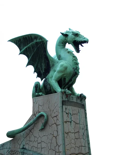Dragon 's Bridge Любляна — стоковое фото