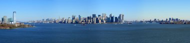 Panoramic view of lower Manhattan clipart