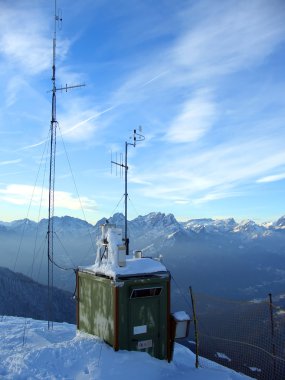 Mountaintop weather station clipart