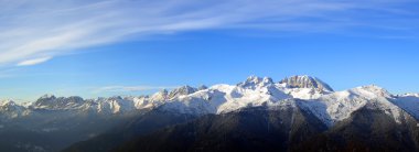 Alps panoramic view clipart