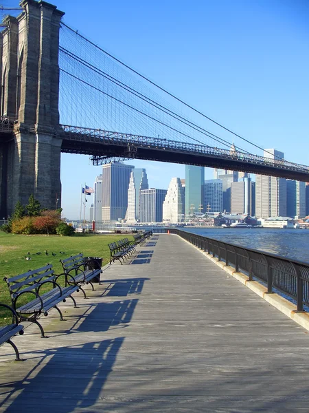 Γέφυρα του Μπρούκλιν πάρκο, Νέα Υόρκη — Φωτογραφία Αρχείου