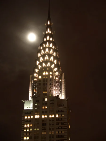 Chrysler Building top à noite — Fotografia de Stock