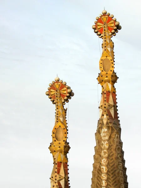 Sagrada Familia tower tops — Stock Photo, Image