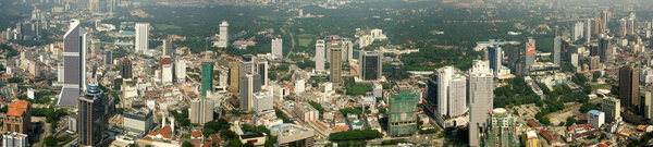 Kuala Lumpur aerial view from TV tower