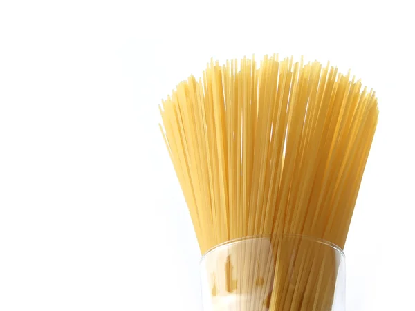 Spaghetti in een glas — Stockfoto