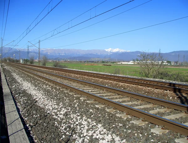 Railroad in countryside — Stock Photo, Image