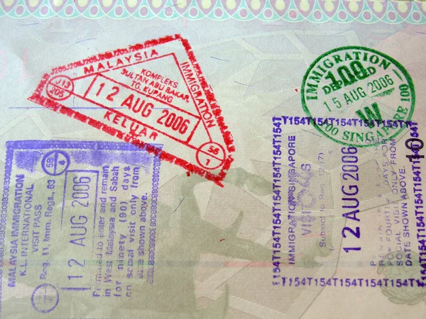 Σφραγίδες διαβατηρίου — Φωτογραφία Αρχείου