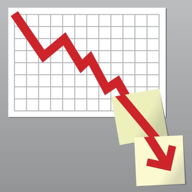 Business chart down clipart