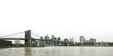 Brooklyn bridge and lower Manhattan clipart