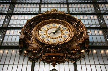 Clock in Orsay museum clipart