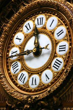 Detail of clock in Orsay museum clipart