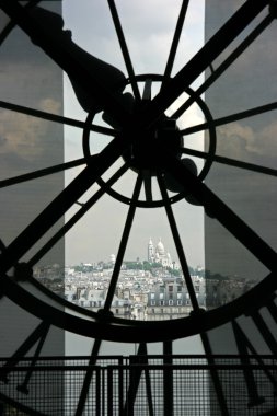 Sacre Coeur seen from Orsay museum clipart
