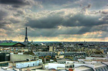 Paris roof tops view clipart