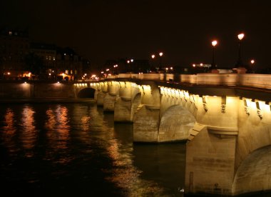 Pont Neuf at night clipart