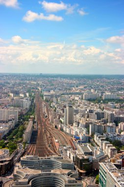 Montparnasse station aerial view clipart