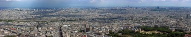 Paris north aerial panorama clipart