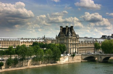 Louvre Museum seen from Orsay clipart