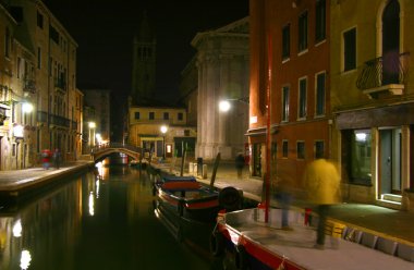 Venice by night clipart