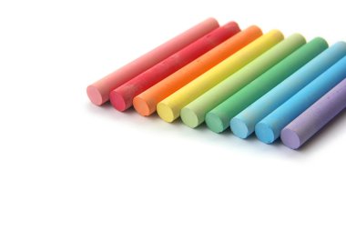 Rainbow of chalks clipart