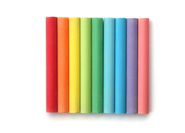 Rainbow of chalks clipart