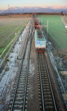 Train motion blur from above clipart