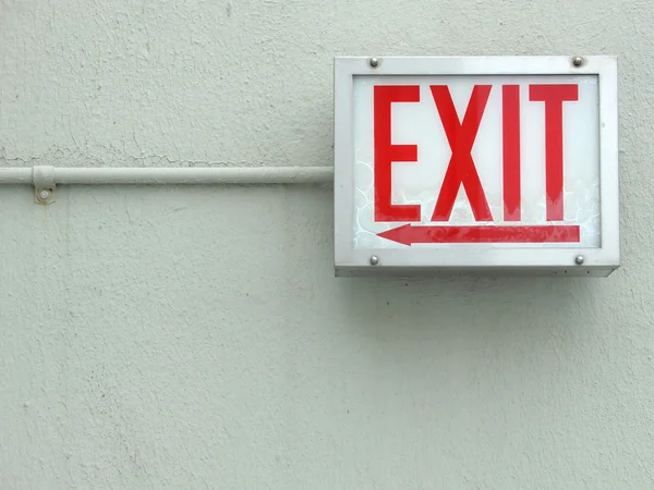 Red exit sign — Stock Photo, Image