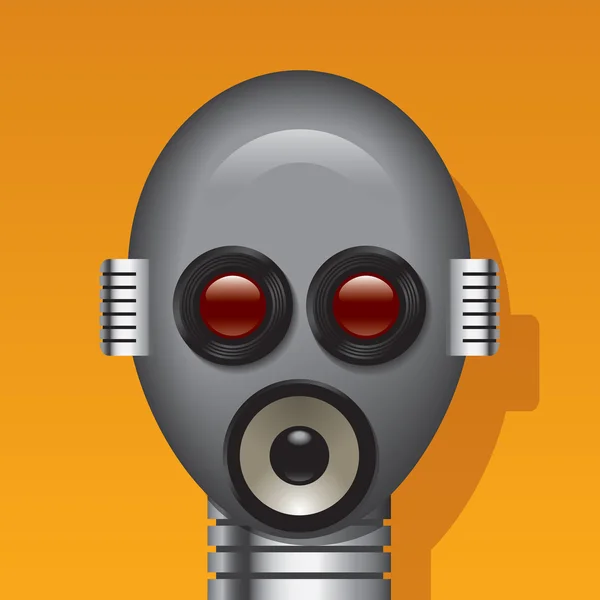 Media robot head — Stock Photo, Image