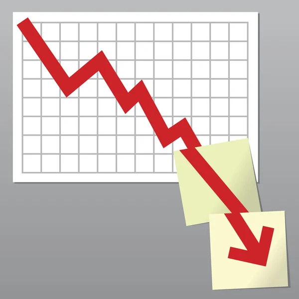 Gráfico de negócios abaixo — Fotografia de Stock