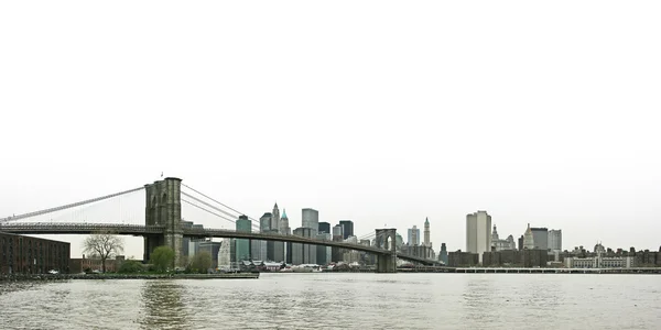 Brooklyn Bridge und Lower Manhattan — Stockfoto