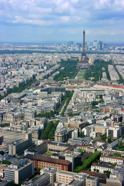 Paris aerial and Eiffel tower — Stock Photo, Image