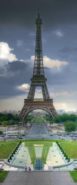 Eiffel tower from Trocadero vertical — Stock Photo, Image