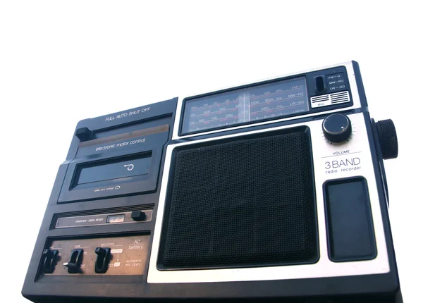 古い携帯用ラジオ カセット プレーヤー — ストック写真