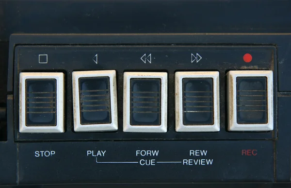 Grungy botones de reproducción de cinta —  Fotos de Stock