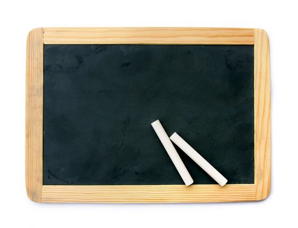 Blackboard och chalks — Stockfoto