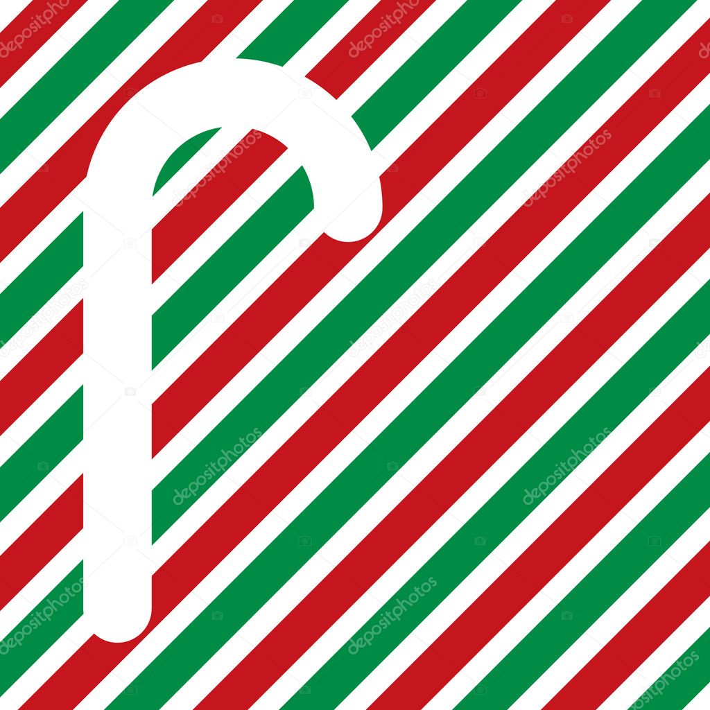 Candy cane silhouette